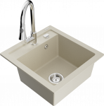 Plautuvė su virtuviniu mai&scaron;ytuvu Mexen Vito, granitas, 49 cm x 52 cm x 21 cm, smėlio sp.