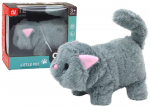 Žaislinis gyvūnas katė Lean Toys Cute Little Pet, 16 cm, pilka sp.