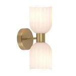 &Scaron;viestuvas sieninis Light Prestige Piega, E14, 2 x 10 W, balta sp. / aukso sp., 10 x 12 cm