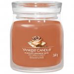 Žvakė, aromatinė Yankee Candle Signature Pumpkin Cinnamon Swirl, 35 - 50 h, 368 g, Ruda