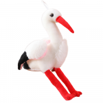 Pliu&scaron;inis žaislas gandras, baltas, 37 cm