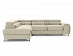 Kampinė sofa - lova Laurence Monolith, smėlio sp., kairinė, 278 x 278 cm x 92 cm