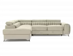 Kampinė sofa - lova Laurence Monolith, smėlio sp., kairinė, 278 x 278 cm x 92 cm