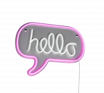 &Scaron;viestuvas sieninis Reality Hello, LED, 1 x 5 W, balta sp./rožinė sp.