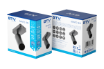 &Scaron;viestuvas lubų GTV Santo BIS, GU10, 1 x 20 W, juoda sp.