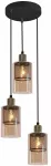 &Scaron;viestuvas lubų Candellux Lighting Cabi 33-51448, E14, 3 x 40 W, gintaro sp. / juoda sp.