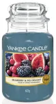 Žvakė, aromatinė Yankee Candle Classic Large Jar Mulberry Aand Fig Delight, 150 h, 623 g, mėlyna sp.