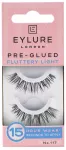 Priklijuojamos blakstienos Eylure Fluttery Light Pre-Glued No.117, juoda sp.