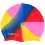 Plaukimo kepuraitė Crowell Multi Flame, mėlyna/geltona/rožinė