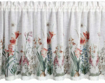 Dieninė užuolaida, balta sp./raudona sp./žalia sp., 150 cm x 60 cm