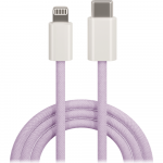 Kabelis Maxlife MXUC-06 USB Type-C, Lightning, 1 m, violetinė sp.
