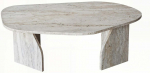 Kavos staliukas Kalune Design Rock, travertine sp., 60 cm x 100 cm x 35 cm