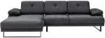 Kampinė sofa Hanah Home Mustang Small, antracito sp., kairinė, 174 x 274 cm x 83 cm