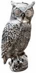 Sodo dekoracija "Pelėda" Besk Owl With Solar Light, 19 cm x 18 cm x 43 cm, pilka sp.