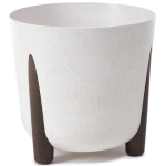 Gėlių vazonas Lamela Frida Eco, plastikinis, 34 cm x 34 cm, &Oslash; 34 cm, balta sp.