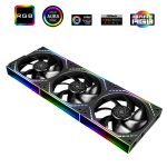 Ventiliatorius korpusui Thermalright TL-M12-Q X3 PWM ARGB Black