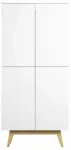 Spinta Elme Studios Juva, ruda sp./balta matinė sp., 40 cm x 78 cm x 167.5 cm