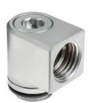 Jungtis EKWB EK-Quantum Torque Micro Rotary 90&deg; - Satin Titanium, sidabro sp.