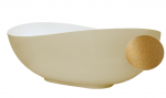 Vonia, laisvai pastatoma Besco Siya Glam 172, 172 cm x 100 cm x 63 cm, ovalas, aukso sp./balta sp.