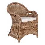 Lauko krėslas House Nordic Larisa, medžio sp./pilka sp., 56 cm x 64 cm x 88 cm