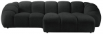 Kampinė sofa Micadoni Home Diana Bub17, grafito sp., de&scaron;ininė, 294 x 182 cm x 72 cm