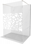 Du&scaron;o sienelė Mexen Kioto Walk-in, 110 cm x 200 cm, brushed nickel sp./grūdintas