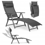 Gultas MultiGarden ZRL020, pilka sp., 180 cm x 64 cm x 66 - 94.5 cm