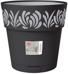 Gėlių vazonas Stefanplast Gaia 88603, plastikinis, &Oslash; 30 cm, juoda sp.