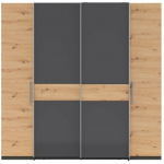 Spinta Fabio F71-SZF4D-GF/DASN, ąžuolo sp./grafito sp., 215 cm x 60 cm x 210 cm
