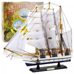Žaislinis laivas Lean Toys Sailing Ships, ruda/balta
