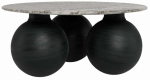Kavos staliukas Toronto, juoda sp./pilka sp., 95 cm x 95 cm x 42 cm