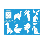 Žaidimas, rinkinys, dėlionė Miniland Tangram 12, įvairių spalvų