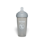 Kūdikių buteliukas Twistshake Pro Double, 330 ml, 4 mėn., pilka sp.