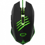 Laidinė žaidimų pelė Esperanza MX209 Claw, juoda sp./žalia sp.