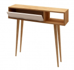Konsolinis staliukas Kalune Design Oseyo, ąžuolo sp./balta sp., 100 cm x 30 cm x 94 cm