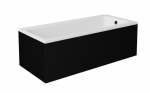 Vonia, laisvai pastatoma Besco Talia, 130 cm x 70 cm x 42 cm, stačiakampis, balta sp./juoda sp.