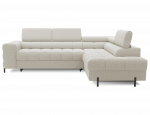 Kampinė sofa - lova Ferucce, &scaron;viesiai smėlinė, de&scaron;ininė, 200 x 276 cm x 93 cm