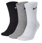 Sportinės kojinės Nike Everyday Cushioned SX7664-964, balta sp./juoda sp./pilka sp., 42-46, 3 vnt.