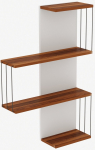 Sieninė lentyna Kalune Design Cambel 854KLN1736, balta sp./pu&scaron;ies sp, 96 cm x 19 cm x 64 cm