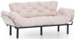 Sofa-lova Hanah Home Nitta Triple, kreminė sp., 49 x 227 cm x 75 cm