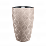 Gėlių vazonas Form Plastic Flow Slim, plastikinis, 30 cm x 30 cm, &Oslash; 30 cm, ruda sp.