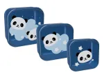 Dėžutė maistui Itotal Panda Set, mėlyna sp., 3 vnt.