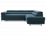 Kampinė sofa - lova Ferucce, tamsiai mėlyna sp., de&scaron;ininė, 200 x 276 cm x 93 cm