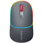 Belaidė kompiuterinė pelė Canyon MW-22, CNS-CMSW22DG, bluetooth / 2.4ghz, tamsiai pilka sp.