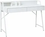 Ra&scaron;omasis stalas su stalčiais Akord Furniture Factory Orix, 124 cm x 48 cm, 91.5 cm, balta sp.