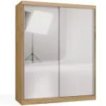 Spinta Iga 160 A, antracito sp./artisan oak sp., 61 cm x 160 cm x 200 cm, su veidrodžiu