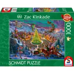 Dėlionė Schmidt Zac Kinkade Santas North Pole, 49.3 cm x 69.3 cm, 1000 vnt., įvairių spalvų
