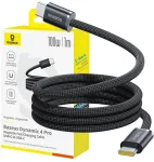 Laidas Baseus Dynamic 4 Pro P10385200111-00, USB Type C, 100 cm, juoda sp., 100 W