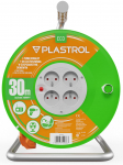 Ilgintuvas su rite Plastrol Standard Line, H05VV-F, 3 x 1,5 mm&sup2;, 30 m, IP44, 4 lizdų