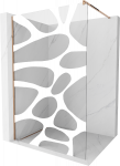 Du&scaron;o sienelė Mexen Kioto Walk-In, 80 cm x 200 cm, balta sp./rausvojo aukso sp./grūdintas